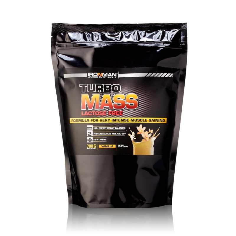 фото Гейнер ironman turbo mass lactose free, 700 г, vanilla