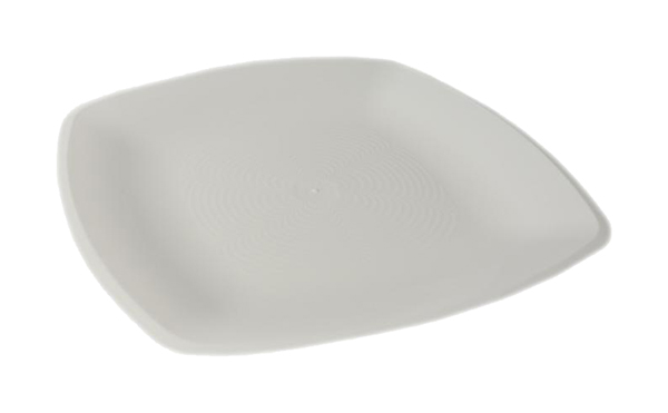 Тарелка одноразовая авм-пластик пластиковая белая 18x18 см 12 штук в упаковке