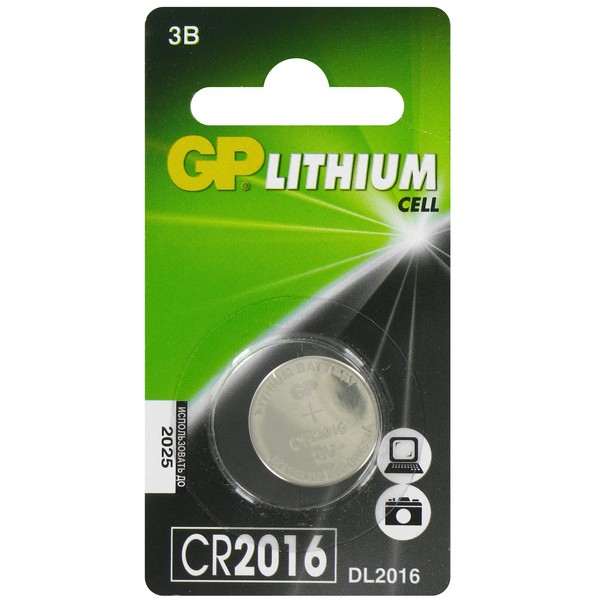 Батарейка GP Lithium CR2016 BL1 (10/100) элемент питания perfeo lithium cell cr2025 bl5 комплект 40 батареек 8 упак х 5шт