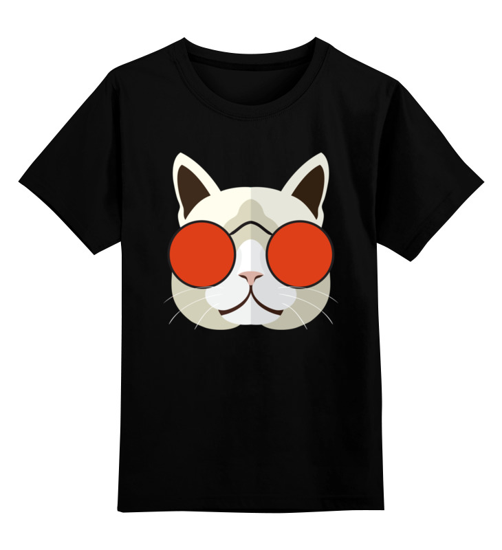 

Детская футболка Printio Кот хипстер цв.черный р.116, 0000002638669