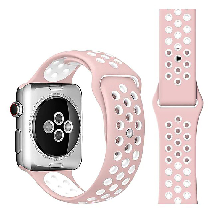 

Сменный ремешок Nuobi Sport ver.1 для Apple Watch, Розовый/белый 38/40 mm
