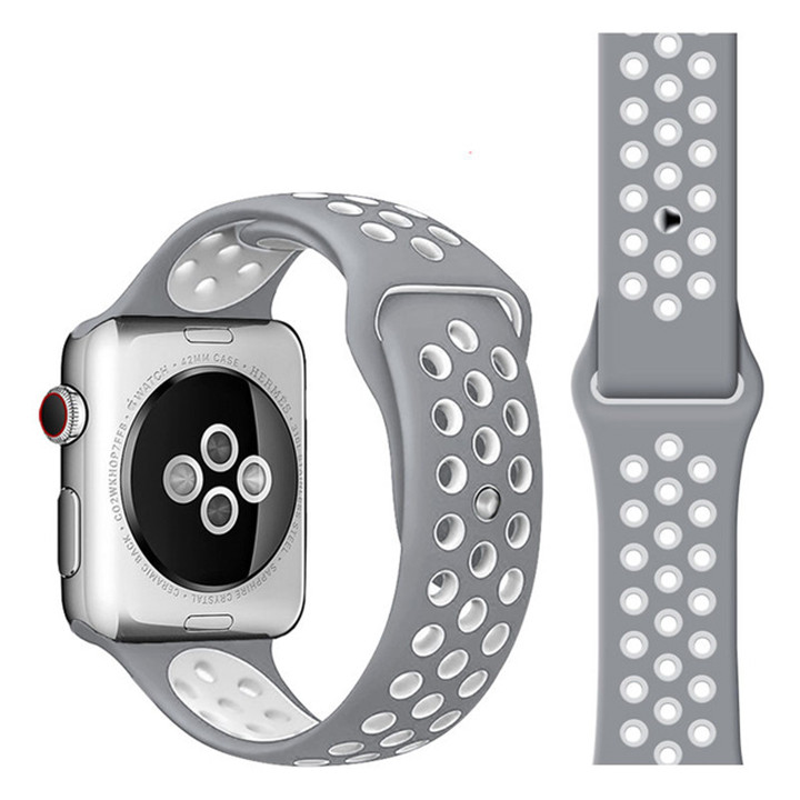 фото Ремешок для смарт-часов nuobi sport ver.1 для apple watch 42/44 mm white/grey