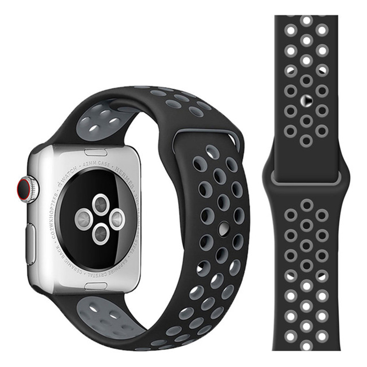 фото Ремешок для смарт-часов nuobi sport ver.1 для apple watch 42/44 mm black/grey