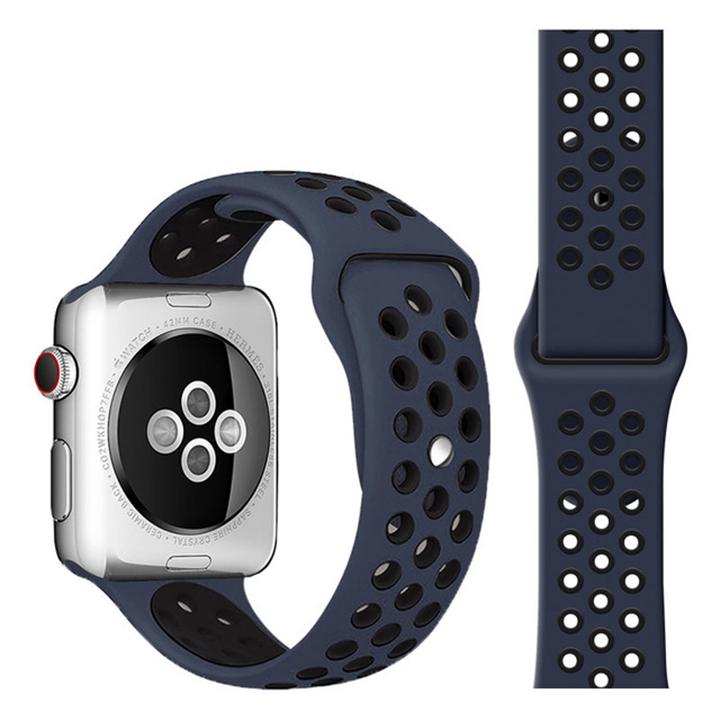 фото Ремешок для смарт-часов nuobi sport ver.1 для apple watch 42/44 mm black/blue