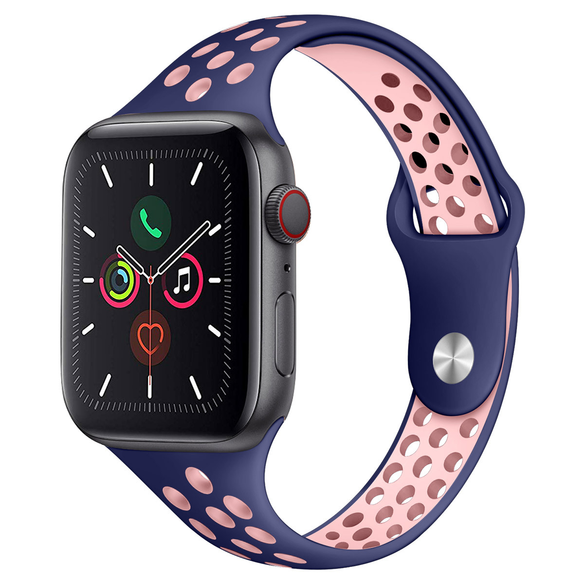 

Сменный ремешок Nuobi Sport Slim для Apple Watch 42/44mm Blue/Pink, Sport Slim