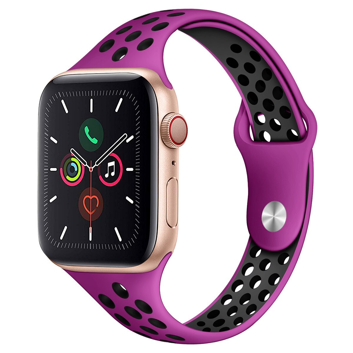 

Сменный ремешок Nuobi Sport Slim для Apple Watch 42/444mm Violet/Black, Sport Slim