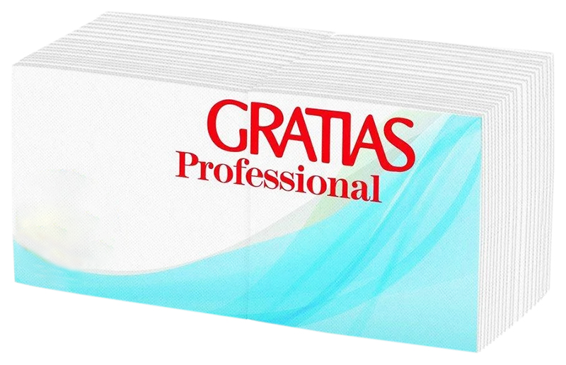 фото Салфетки бумажные gratias двухслойные белые 33*33 см 300 штук