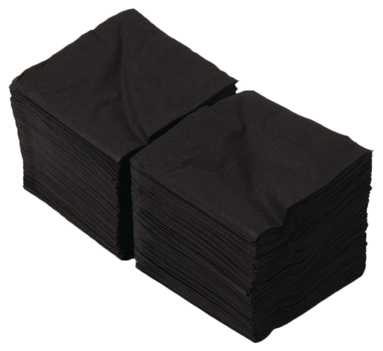 фото 250шт салфетки 24*24 mprof бумаж 2 слоя черн h-line