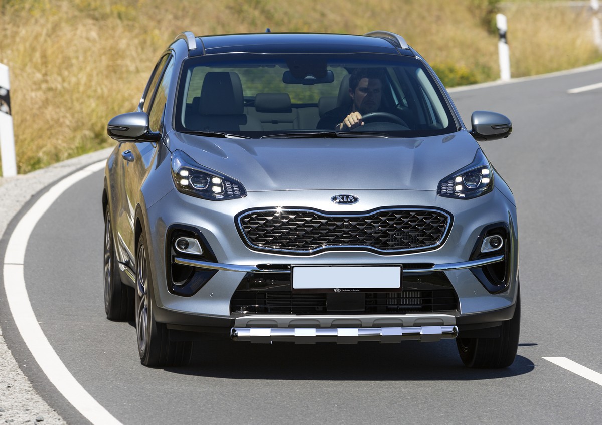 фото Защита переднего бампера d57 big rival kia sportage iv (кр.gt-line) 2018-, r.2811.001