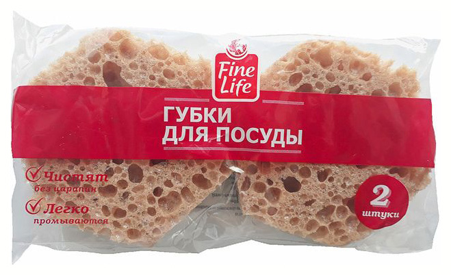 

Губка целлюл мяг абраз 2 шт. fl fine life