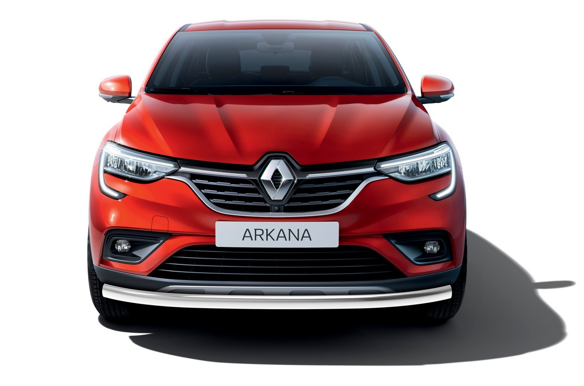 фото Защита переднего бампера d57 rival для renault arkana 2019-н.в., нерж. сталь, r.4705.002