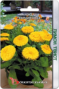 

Семена БиотехНика Календула карликовая Лимон Твист, 20 шт.