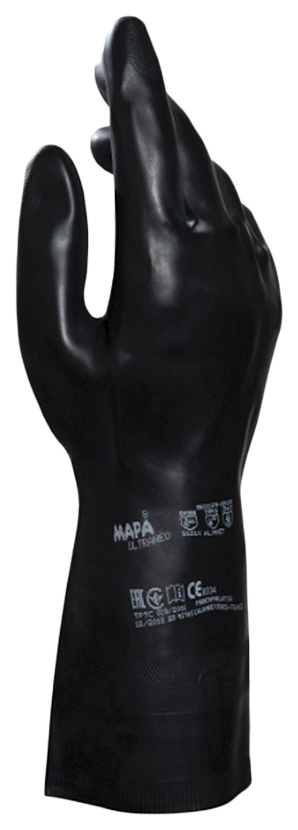 Перчатки Mapa technic ultraneo 420 латексно-неопреновые с напылением черные S