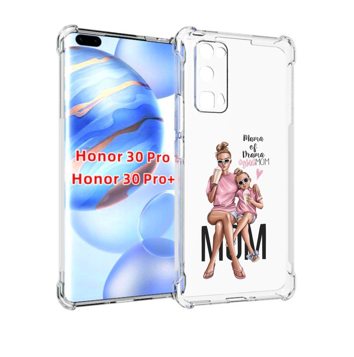 

Чехол бампер MyPads Мама-мечты женский для Honor 30 Pro, Прозрачный, Tocco