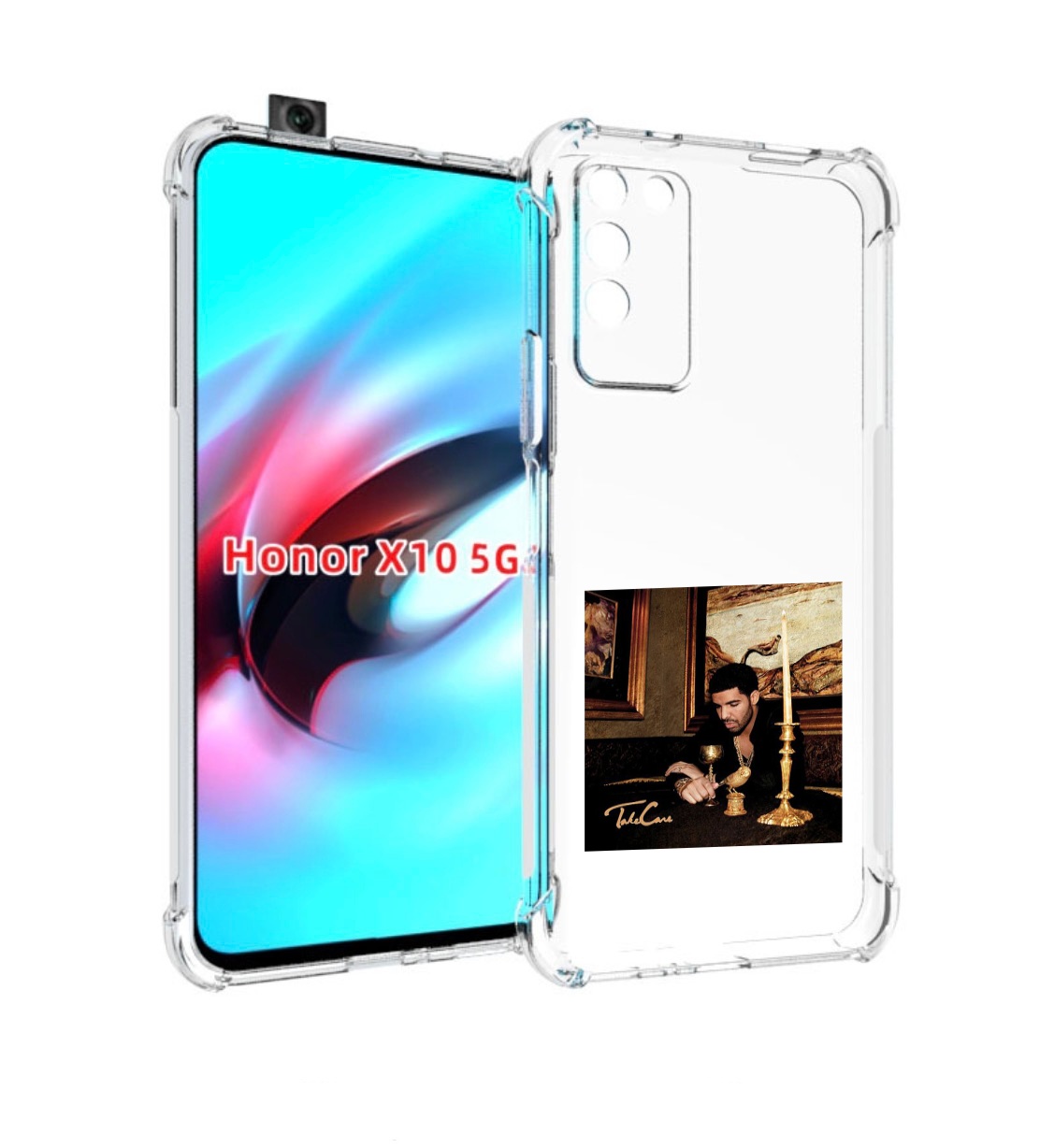 

Чехол MyPads Drake - Take Care для Honor X10, Прозрачный, Tocco