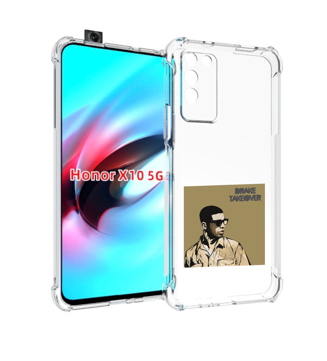 

Чехол MyPads Drake - Takeover для Honor X10, Прозрачный, Tocco