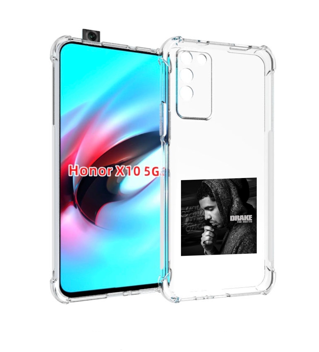 

Чехол MyPads Drake - The Motto для Honor X10, Прозрачный, Tocco