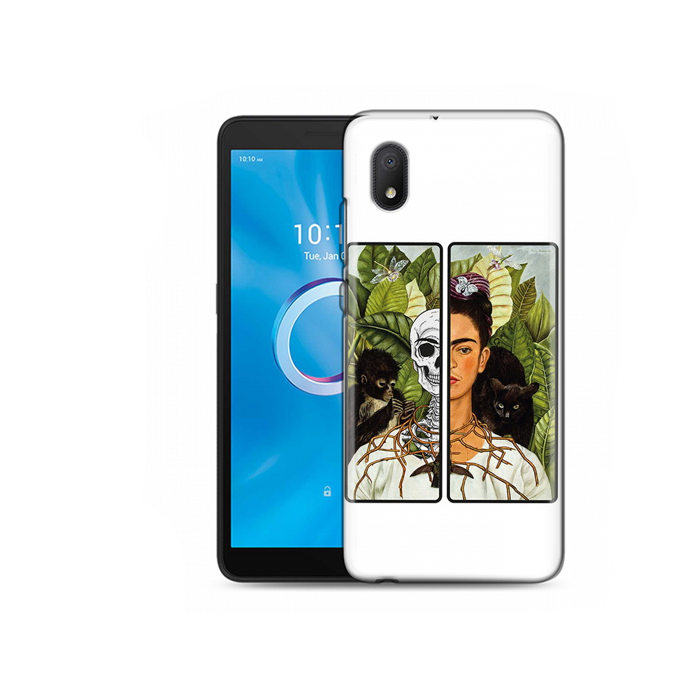 

Чехол MyPads Tocco для Alcatel 1B 5002H сдвоенная картинка девушка скелет, Tocco