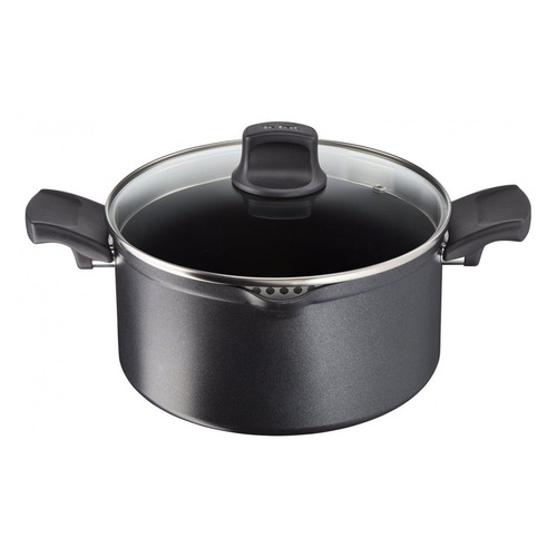 фото Кастрюля tefal l'artisane g1074602, 4.8л, с крышкой, черный 2100104438