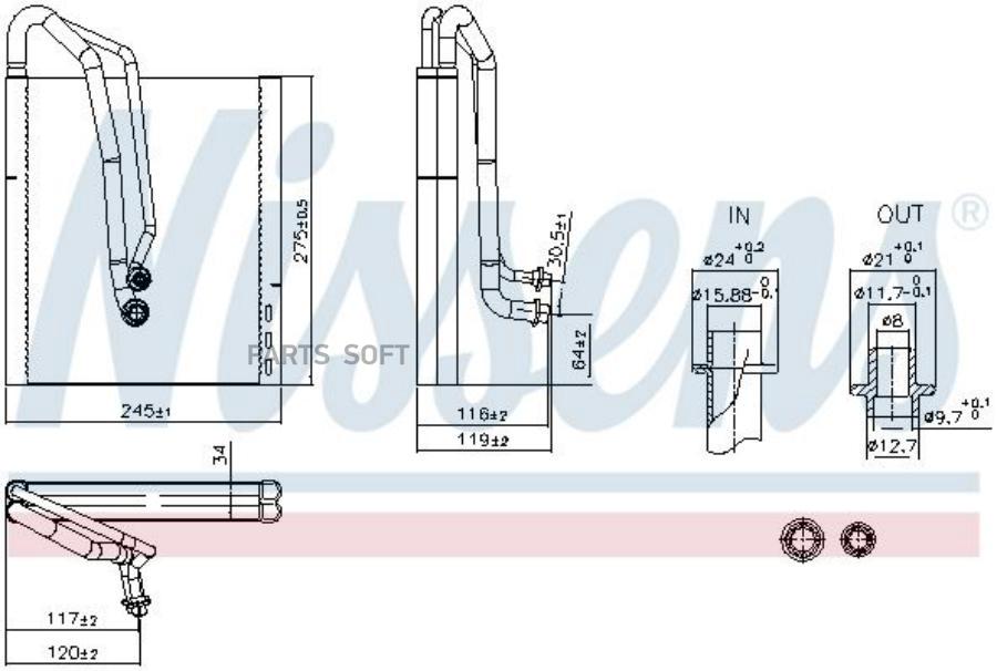 

Радиатор Кондиционера Mb Actros/Antos/Arocs 0028304358/92305