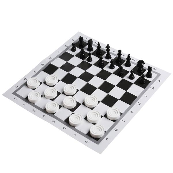 Настольная игра Умные игры Шахматы и шашки 2в1 в пак. с хэдером малого форм. в кор.25шт умные игры шашки ми ми мишки