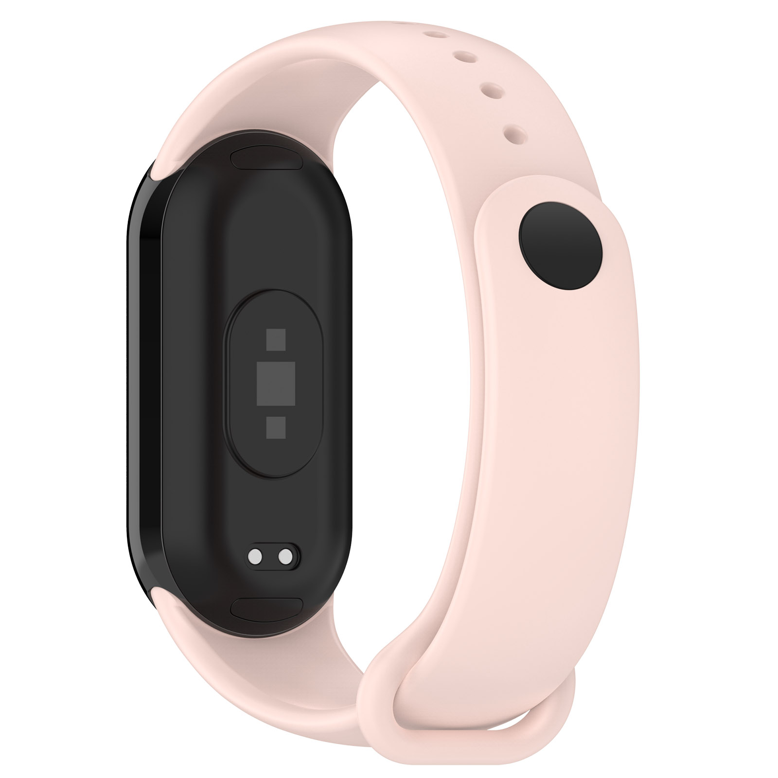 Ремешок для умных часов Xiaomi Mi Band 8, с металлическим фиксатором, розовый