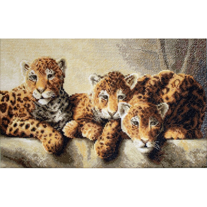 

Набор для вышивания LetiStitch леопарды 31х19 см