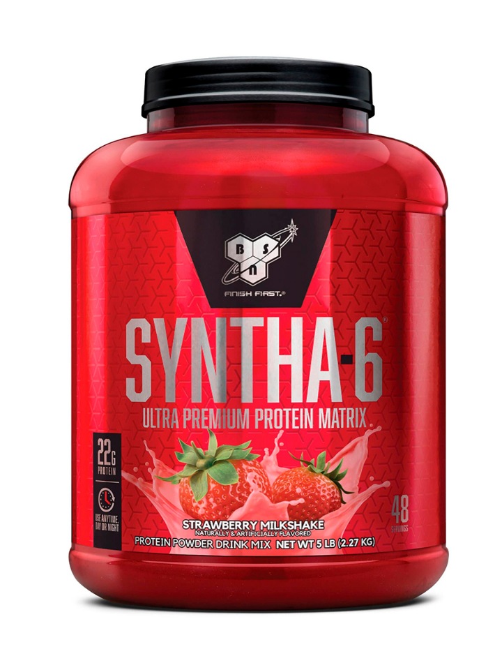 фото Многокомпонентный протеин bsn syntha-6 (5 lb) strawberry milkshake