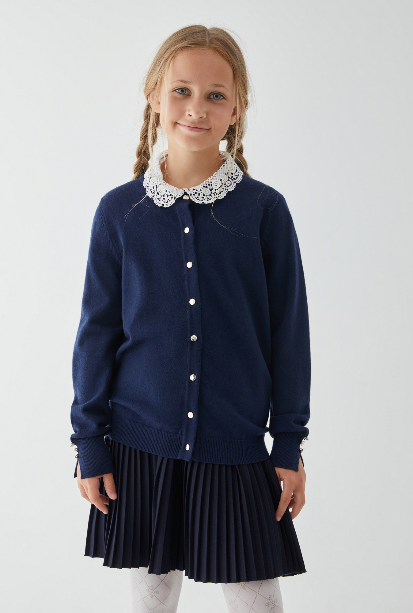 

Жакет для девочек Acoola 20240370012 цв.темно-синий р.140, 20240370012