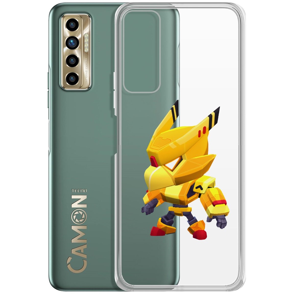 

Чехол-накладка Brawl Stars-Ворон Золотой Меха для Tecno Camon 17P