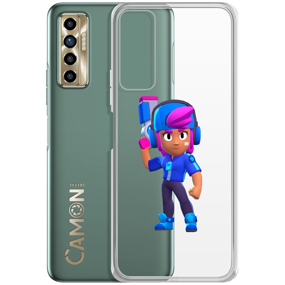 

Чехол-накладка Brawl Stars-Звёздная Шелли для Tecno Camon 17P