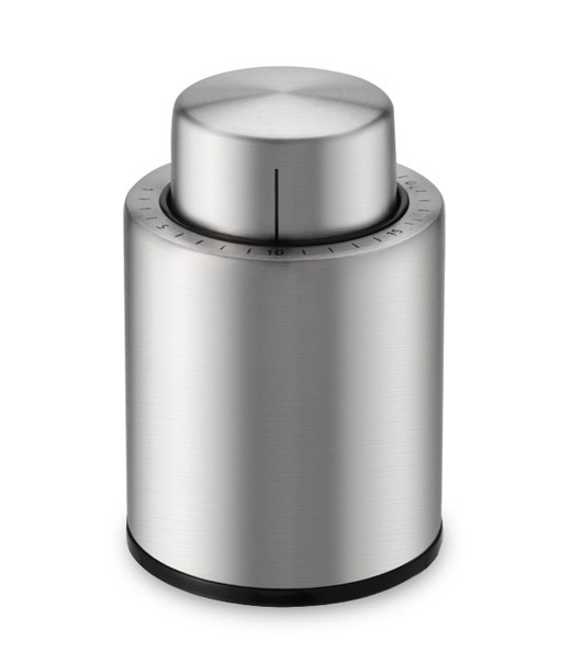 фото Вакуумная пробка для вина circle joy wine stopper silver