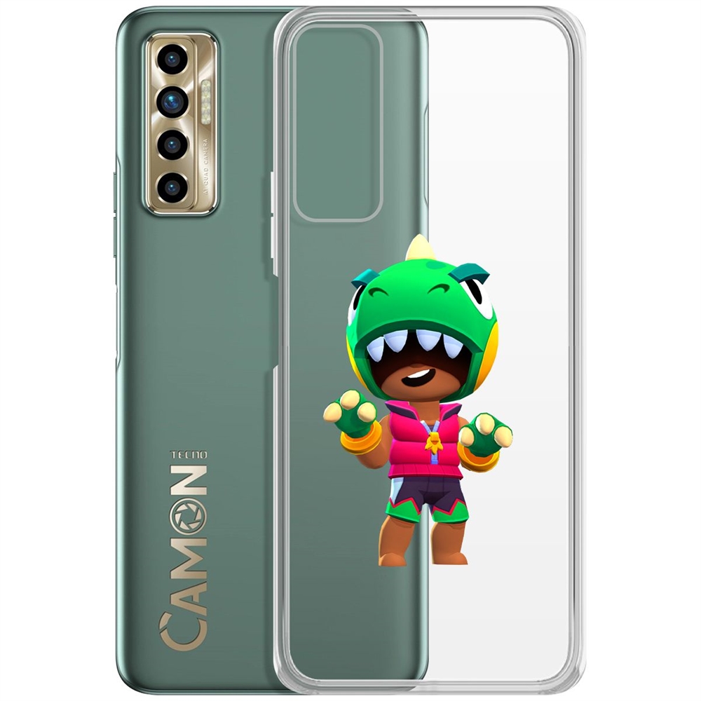 

Чехол-накладка Brawl Stars-Дино Леон для Tecno Camon 17P