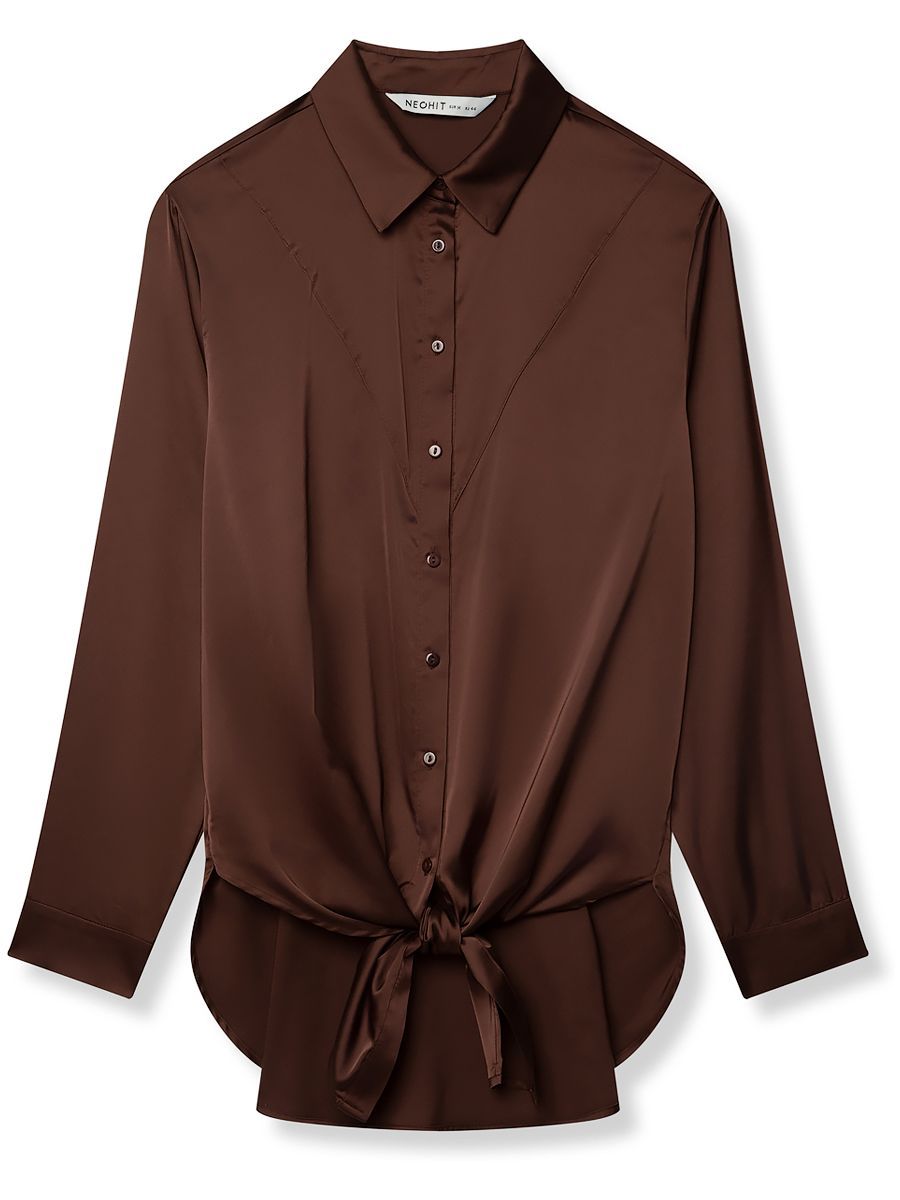 

Блуза женская NEOHIT NHTS3DEBL747 коричневая 42 RU, Коричневый, NHTS3DEBL747