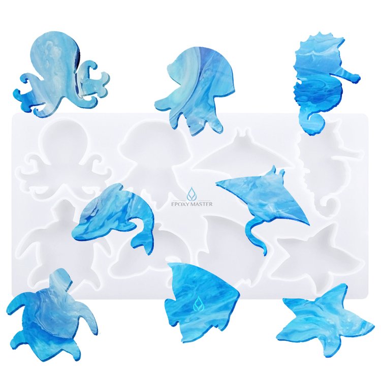 

Силиконовый молд Epoxy Master Морской №2, 26x13см, 1 шт., Белый