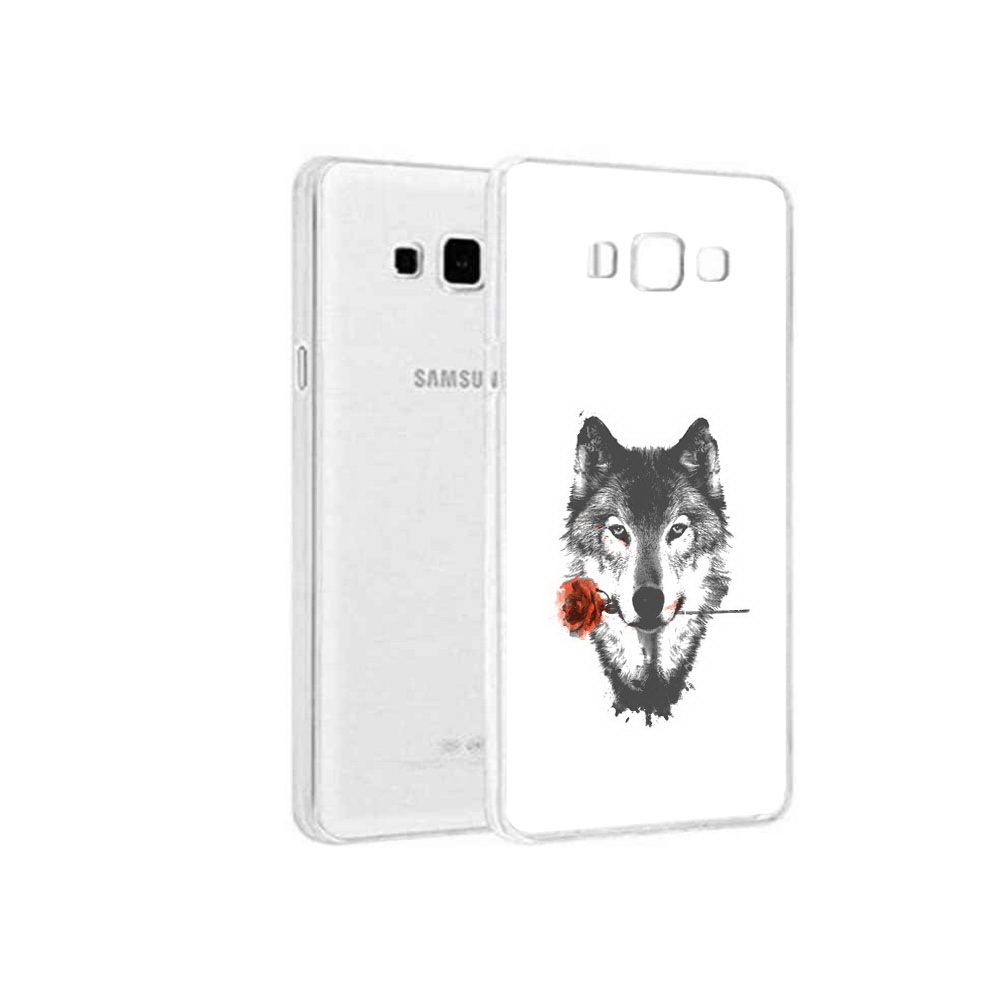 

Чехол MyPads Tocco для Samsung Galaxy A3 (2015) волк с розой, Прозрачный, Tocco