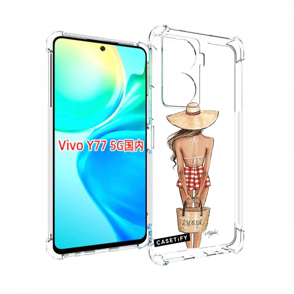 

Чехол MyPads CASETiFY женский для Vivo Y77 5G, Прозрачный, Tocco