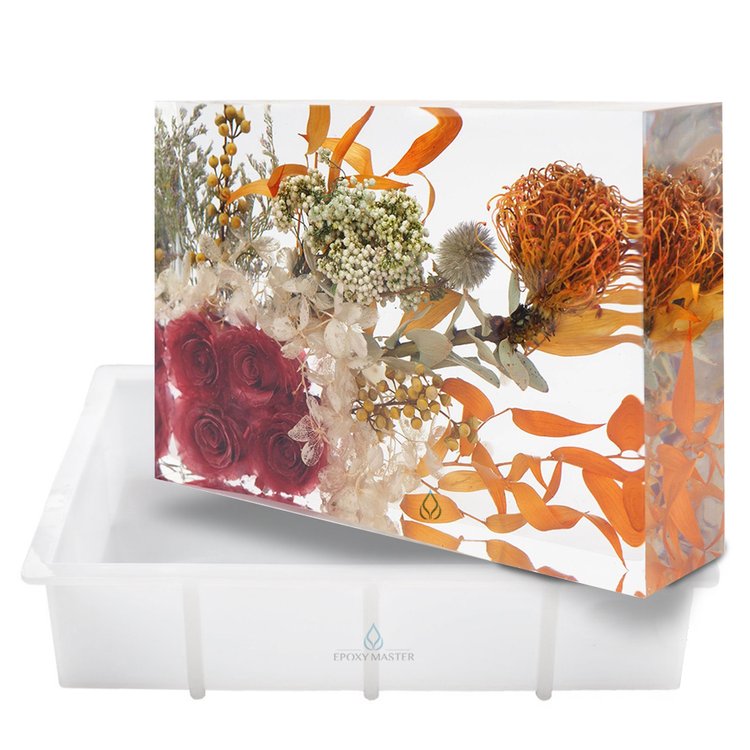 

Силиконовый молд Epoxy Master Объемный прямоугольник, 34x24см 1 шт., Белый