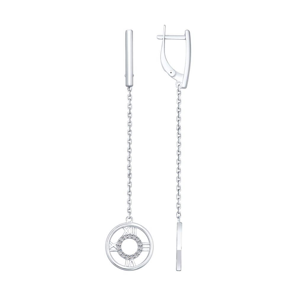 

Серьги из серебра с фианитом SOKOLOV 94023089, 94023089