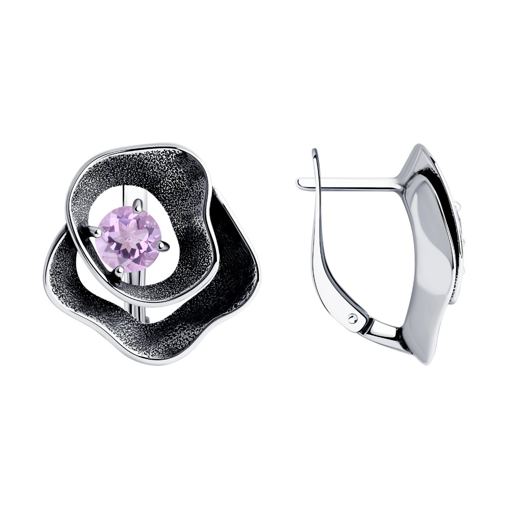 

Серьги из серебра с аметистом SOKOLOV 92022352, 92022352