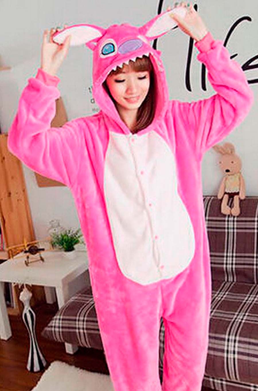 

Кигуруми мужской NoBrand 10282-17 розовый S, 10282-17