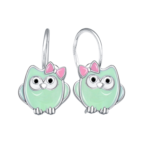 

Серьги из серебра ЯХОНТ Золотой 218551, эмаль, 218551