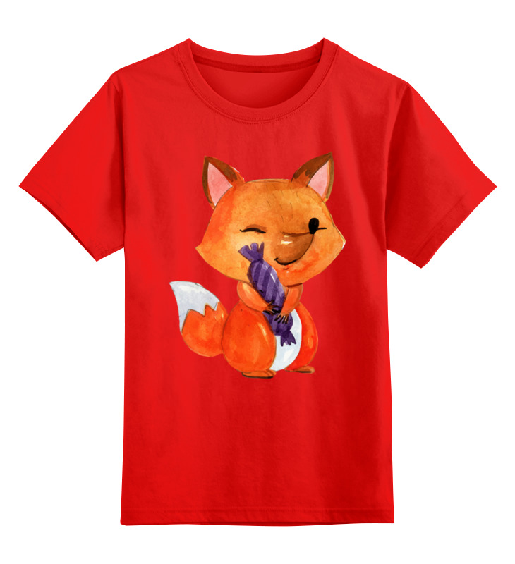 

Детская футболка Printio Лисичка цв.красный р.128, 0000002621299