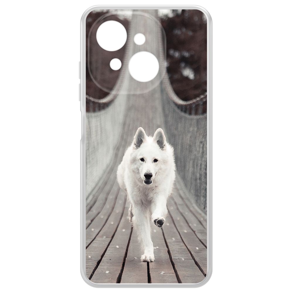 

Чехол-накладка Krutoff Clear Case Пес на мосту для Tecno Spark Go 1, Прозрачный