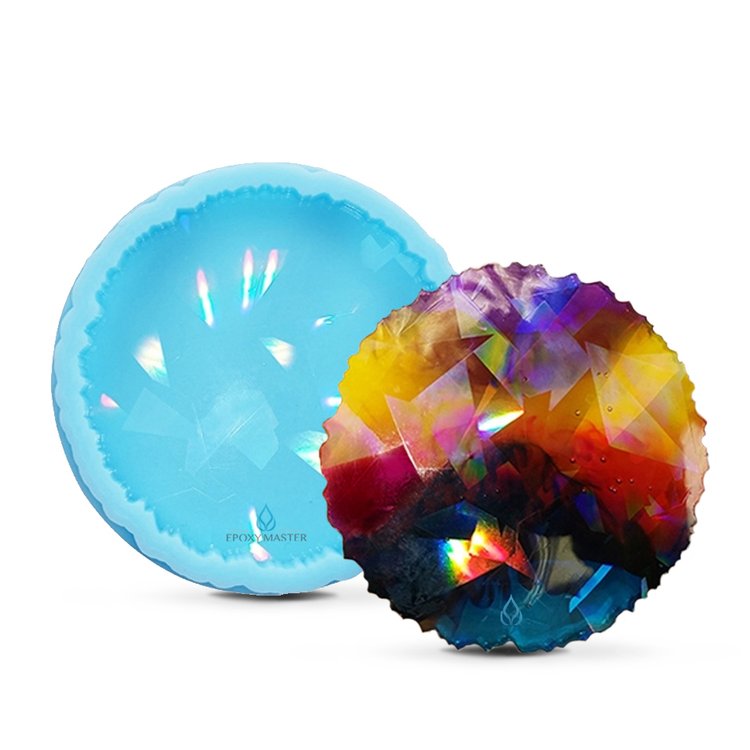 

Силиконовый молд Epoxy Master Подстаканник жеода голографик, d 10 см, 1 шт., Синий