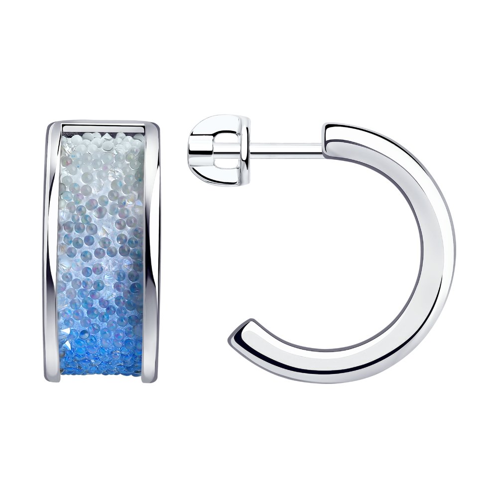 

Серьги конго из серебра с фианитом SOKOLOV 94024497, 94024497
