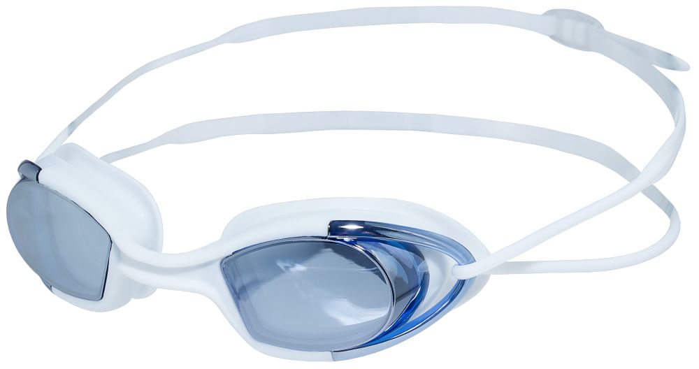 Очки для плавания ATEMI, зеркальные вз., син/бел, тонир., AF, от UVA, UVB, силикон N9102M