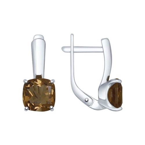 

Серьги из серебра SOKOLOV 92021400, раухтопаз, 92021400
