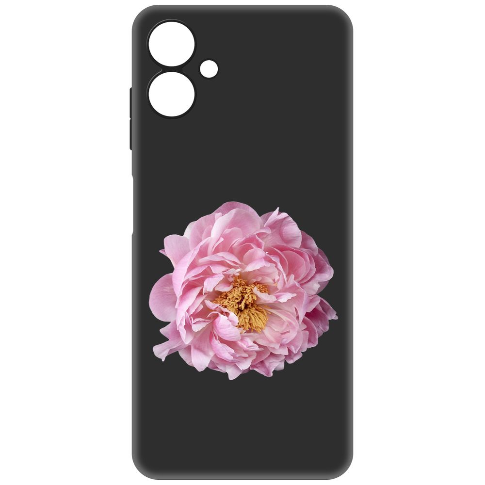 

Чехол-накладка Krutoff Soft Case Розовый пион для Samsung Galaxy A06 (A065) черный