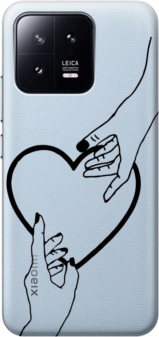 

Силиконовый чехол на Xiaomi 13 с 3D принтом "Hands" прозрачный, Прозрачный;черный, 159018
